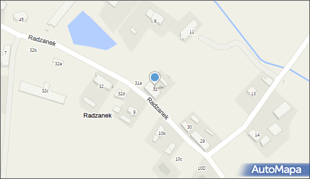 Radzanek, Radzanek, 31, mapa Radzanek