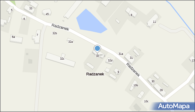 Radzanek, Radzanek, 32, mapa Radzanek