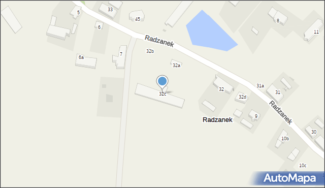 Radzanek, Radzanek, 32c, mapa Radzanek