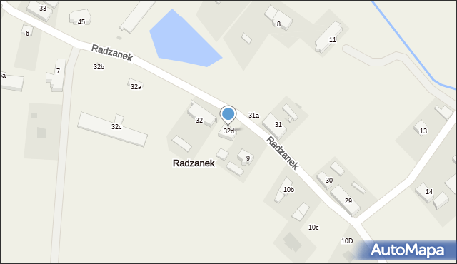 Radzanek, Radzanek, 32d, mapa Radzanek