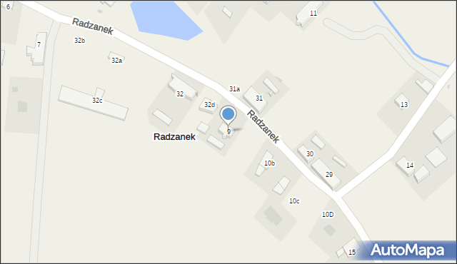 Radzanek, Radzanek, 9, mapa Radzanek