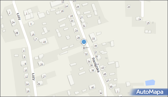 Radzanów, Raciążska, 30, mapa Radzanów