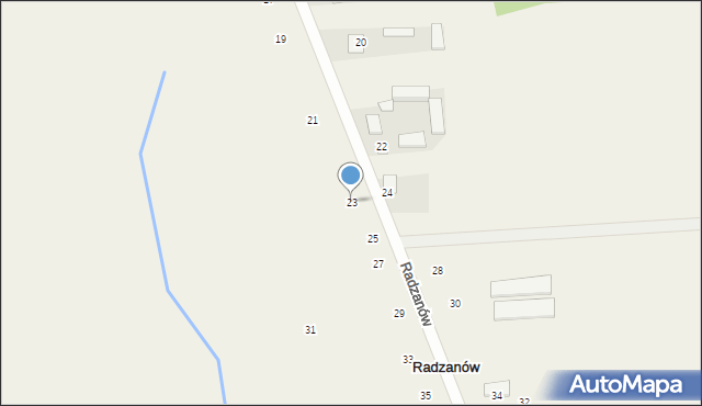 Radzanów, Radzanów, 23, mapa Radzanów