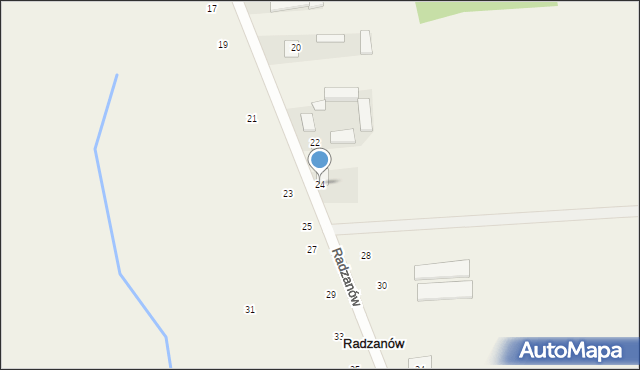 Radzanów, Radzanów, 24, mapa Radzanów