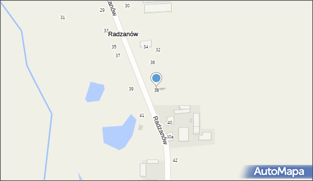 Radzanów, Radzanów, 38, mapa Radzanów