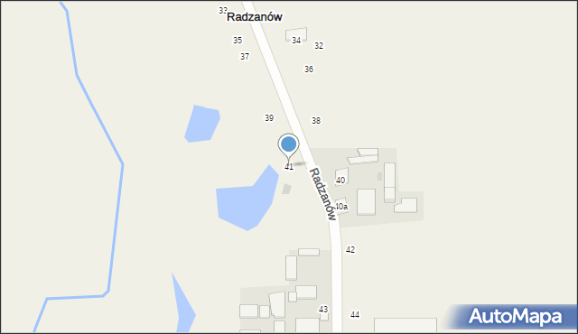 Radzanów, Radzanów, 41, mapa Radzanów