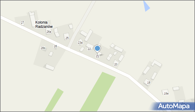 Radzanów, Radzanów, 21, mapa Radzanów