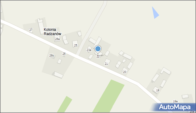 Radzanów, Radzanów, 22, mapa Radzanów