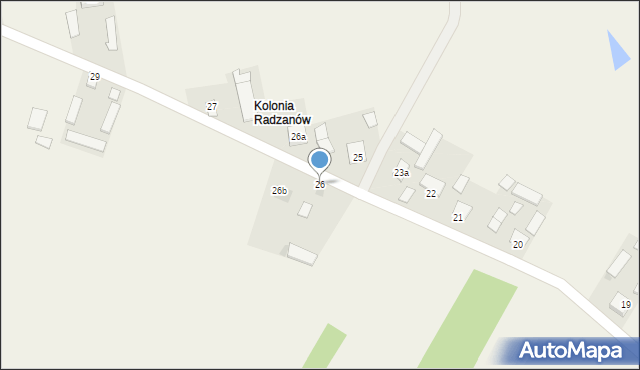 Radzanów, Radzanów, 26, mapa Radzanów