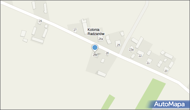 Radzanów, Radzanów, 26b, mapa Radzanów