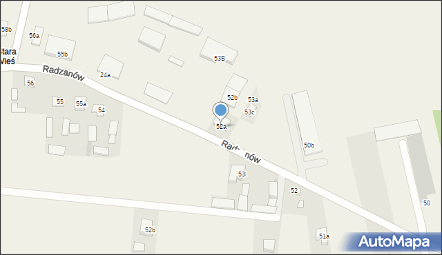 Radzanów, Radzanów, 52a, mapa Radzanów