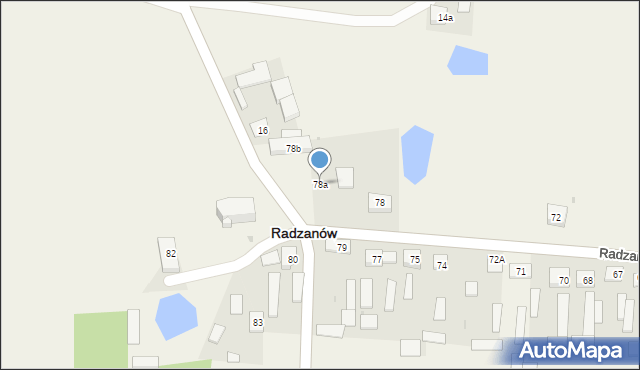 Radzanów, Radzanów, 78a, mapa Radzanów