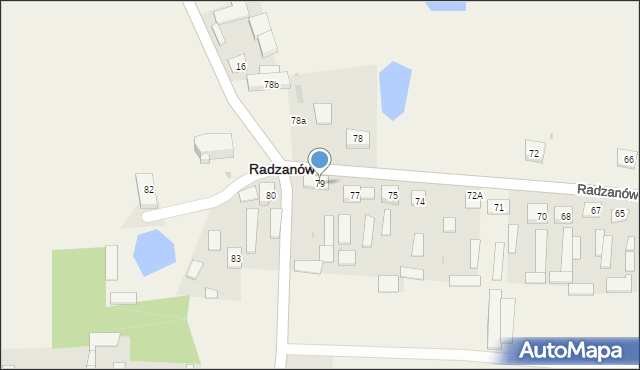 Radzanów, Radzanów, 79, mapa Radzanów