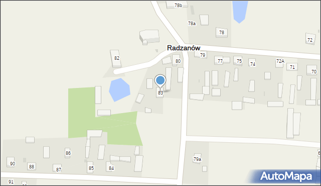 Radzanów, Radzanów, 83, mapa Radzanów