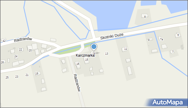 Radzanów, Radzanów, 14, mapa Radzanów