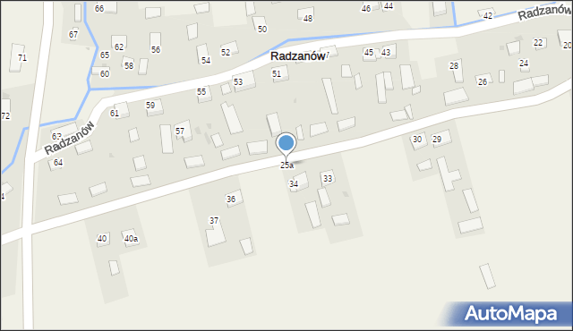 Radzanów, Radzanów, 25a, mapa Radzanów