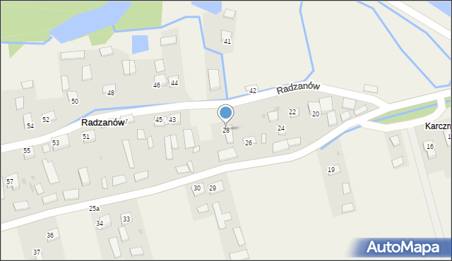 Radzanów, Radzanów, 28, mapa Radzanów