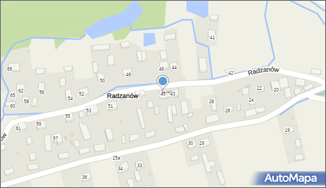 Radzanów, Radzanów, 45, mapa Radzanów