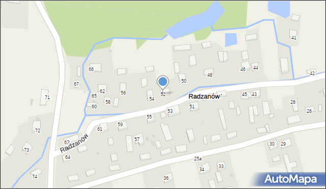 Radzanów, Radzanów, 52, mapa Radzanów