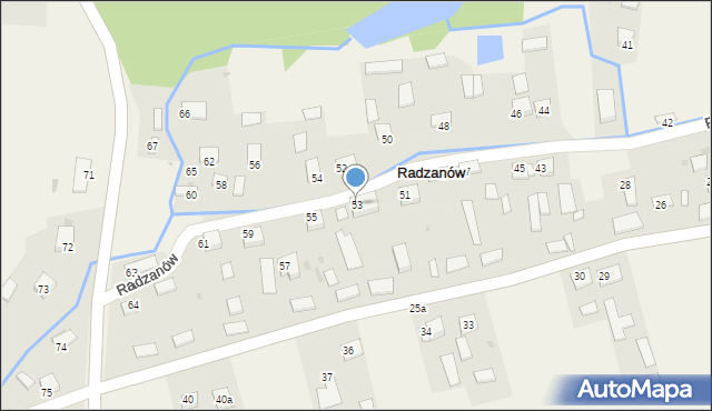 Radzanów, Radzanów, 53, mapa Radzanów