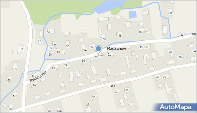 Radzanów, Radzanów, 53A, mapa Radzanów