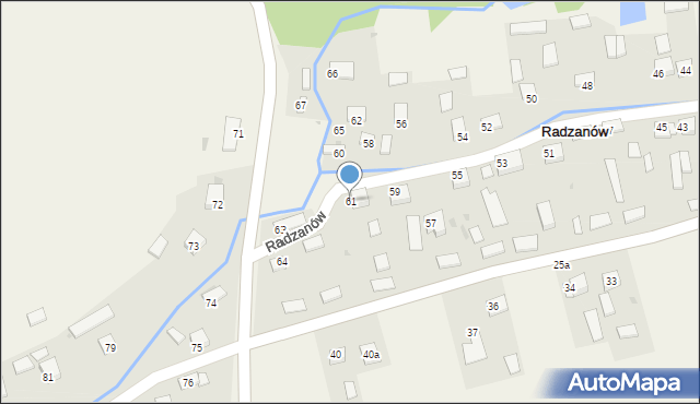 Radzanów, Radzanów, 61, mapa Radzanów