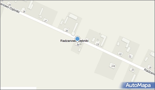 Radzanowo-Dębniki, Radzanowo-Dębniki, 25, mapa Radzanowo-Dębniki