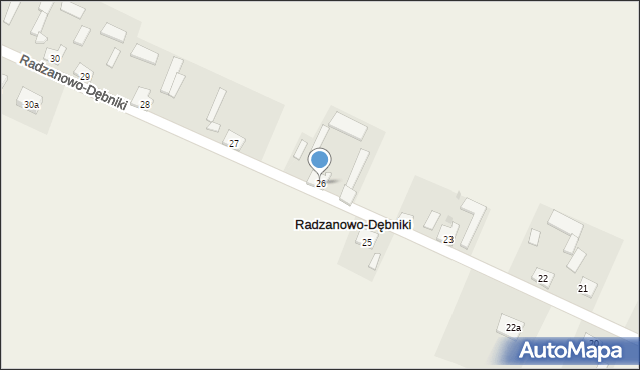 Radzanowo-Dębniki, Radzanowo-Dębniki, 26, mapa Radzanowo-Dębniki