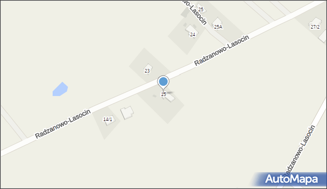 Radzanowo-Lasocin, Radzanowo-Lasocin, 15, mapa Radzanowo-Lasocin