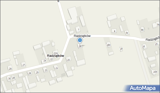 Radziątków, Radziątków, 19, mapa Radziątków