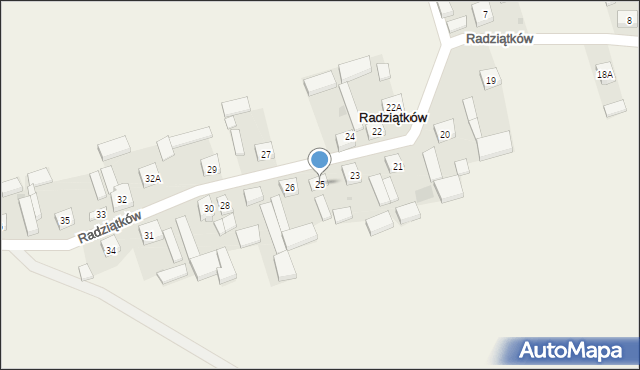 Radziątków, Radziątków, 25, mapa Radziątków