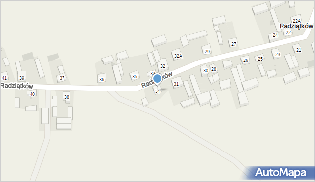 Radziątków, Radziątków, 34, mapa Radziątków