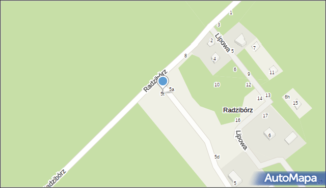 Radzibórz, Radzibórz, 5t, mapa Radzibórz