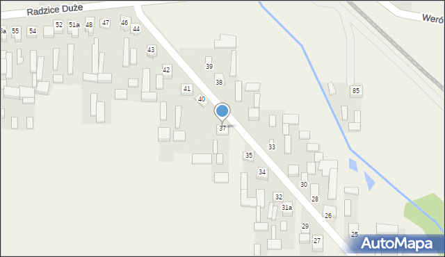 Radzice Duże, Radzice Duże, 37, mapa Radzice Duże