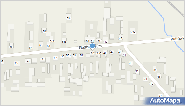 Radzice Duże, Radzice Duże, 52, mapa Radzice Duże