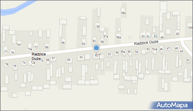 Radzice Duże, Radzice Duże, 61, mapa Radzice Duże