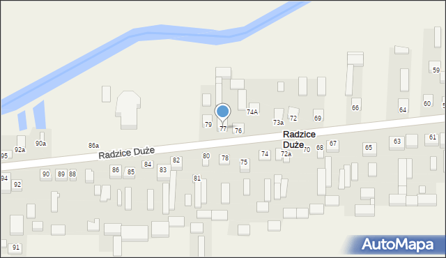 Radzice Duże, Radzice Duże, 77, mapa Radzice Duże