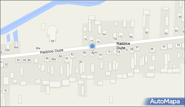 Radzice Duże, Radzice Duże, 78, mapa Radzice Duże