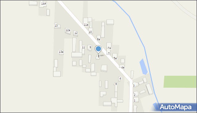 Radzice Duże, Radzice Duże, 8, mapa Radzice Duże