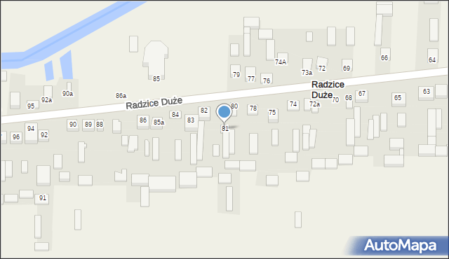 Radzice Duże, Radzice Duże, 81, mapa Radzice Duże