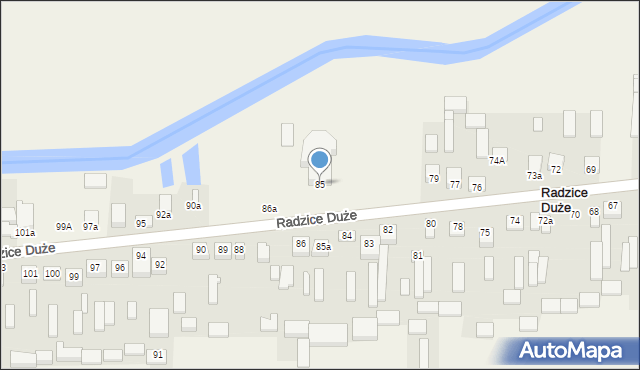 Radzice Duże, Radzice Duże, 85, mapa Radzice Duże