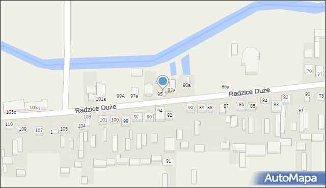 Radzice Duże, Radzice Duże, 93, mapa Radzice Duże
