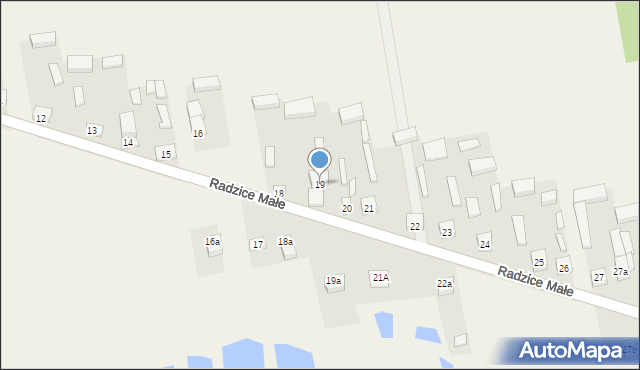 Radzice Małe, Radzice Małe, 19, mapa Radzice Małe