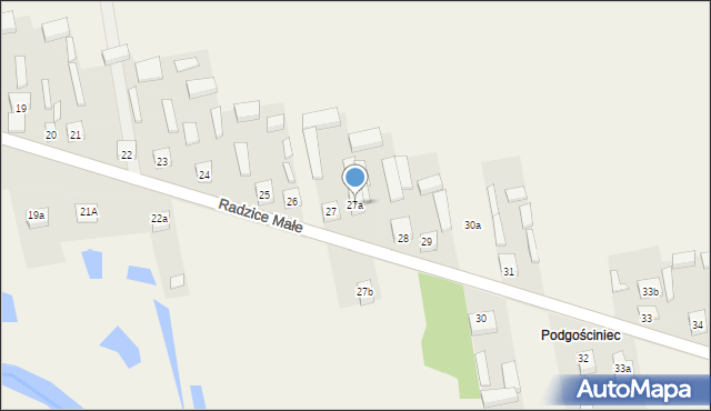 Radzice Małe, Radzice Małe, 27a, mapa Radzice Małe