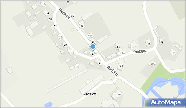 Radzicz, Radzicz, 42, mapa Radzicz