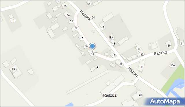 Radzicz, Radzicz, 45, mapa Radzicz