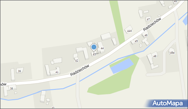 Radziechów, Radziechów, 43, mapa Radziechów