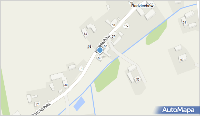 Radziechów, Radziechów, 52, mapa Radziechów