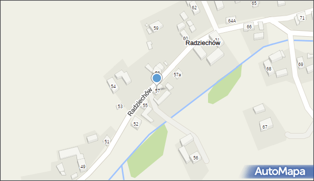 Radziechów, Radziechów, 57, mapa Radziechów