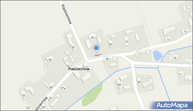 Radziechów, Radziechów, 64A, mapa Radziechów